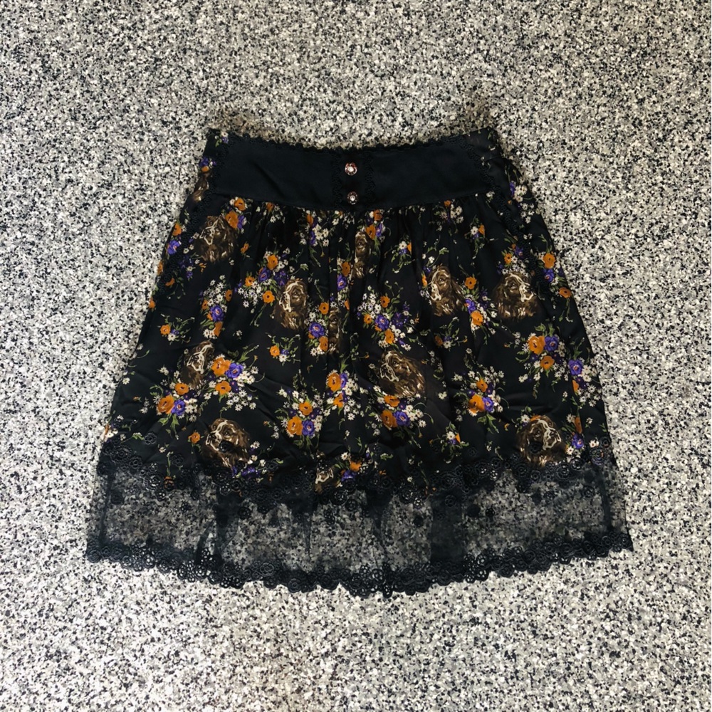 Coach 1941 ✦ Rare Vevers Floral Lace Trim Skirt (S/M)